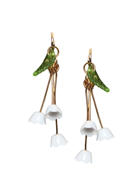 

Foxy Sperks Green & White Classic Drop Earrings