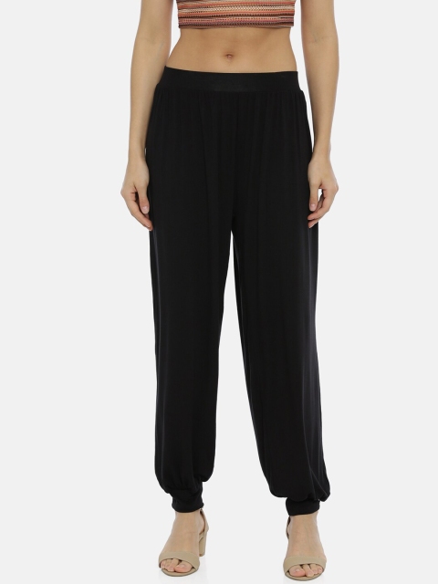 

Bitz Women Black Solid Loose-Fit Harem Pants