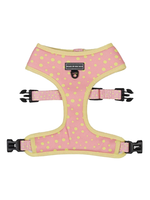 

Heads Up For Tails Pink & Yellow Printed Candy Sunshine Reversible Dog Harness