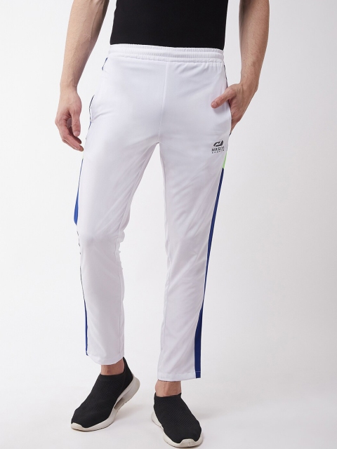 

Masch Sports Men White Solid Slim Fit Track Pants