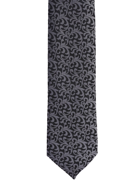 

BuckleUp Men Black & Grey Printed Broad Tie