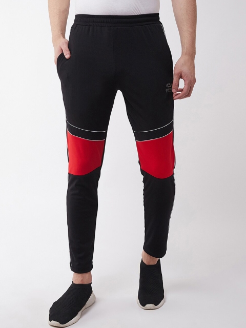 

Masch Sports Men Black & Red Colourblocked Slim Fit Track Pants
