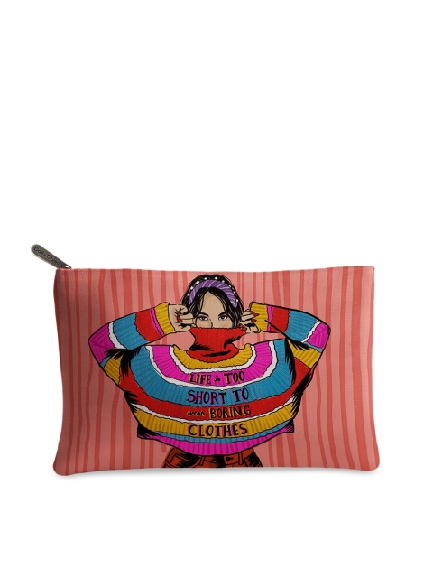 

DailyObjects Women Peach-Coloured & Red Printed Jumper Regular Stash Pouch