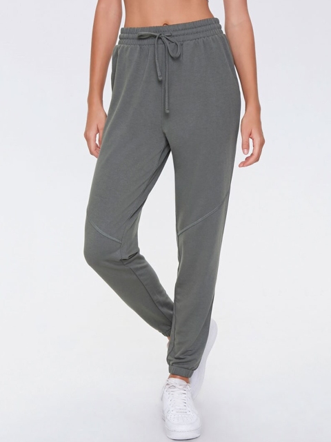 

FOREVER 21 Women Green Regular Fit Solid Joggers