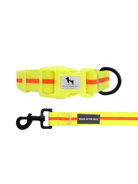 

Heads Up For Tails Waterproof Dog Collar & Leash Set, Yellow