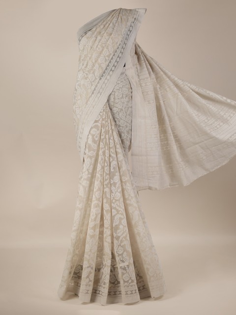 

Pothys Grey Woven Design Jute Silk Saree