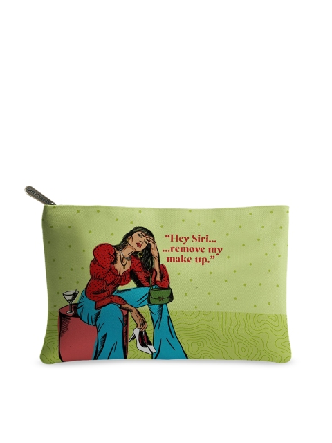 

DailyObjects Women Green & Red Printed Stash Pouch