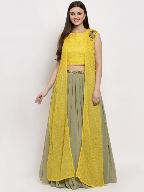 

KHALOM Yellow Ready to Wear Lehenga with Blouse