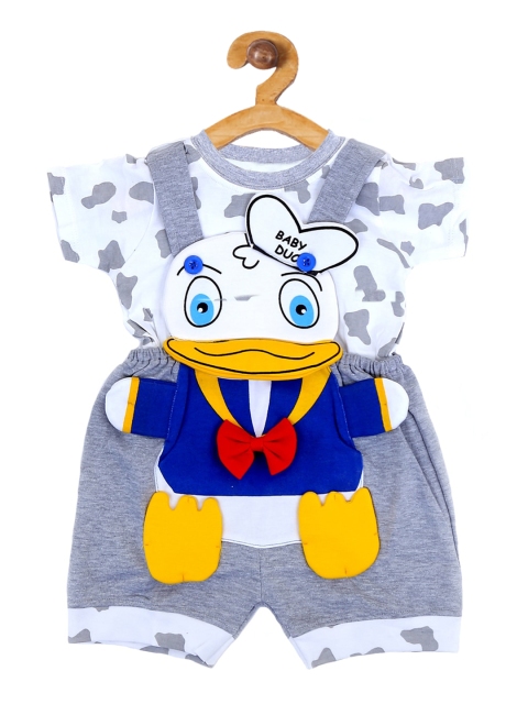 

ICABLE Unisex Kids Blue & Grey Donald Duck Printed T-shirt with Shorts