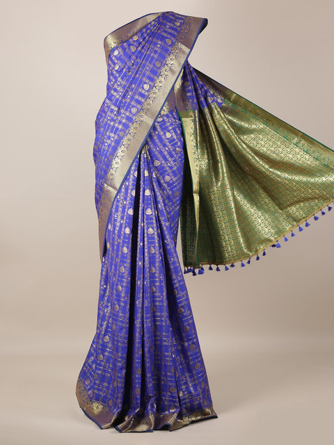 

Pothys Blue Woven Design Art Silk Saree