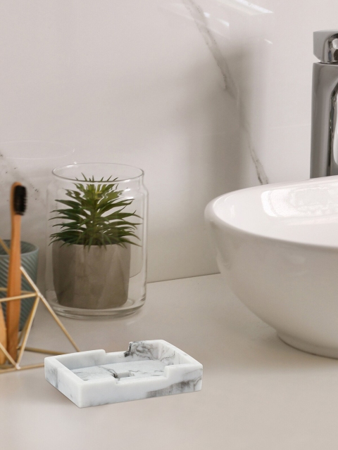 

Obsessions White Printed Alvina Soap Dish