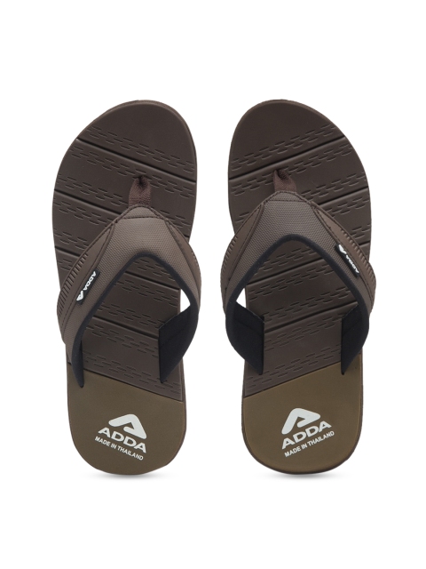 

Adda Men Brown Solid Thong Flip-Flops