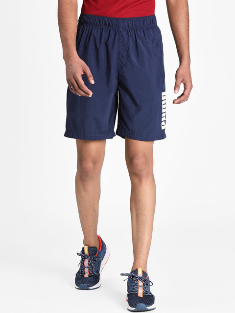 

Puma Men Blue Solid Regular Fit Sports Shorts