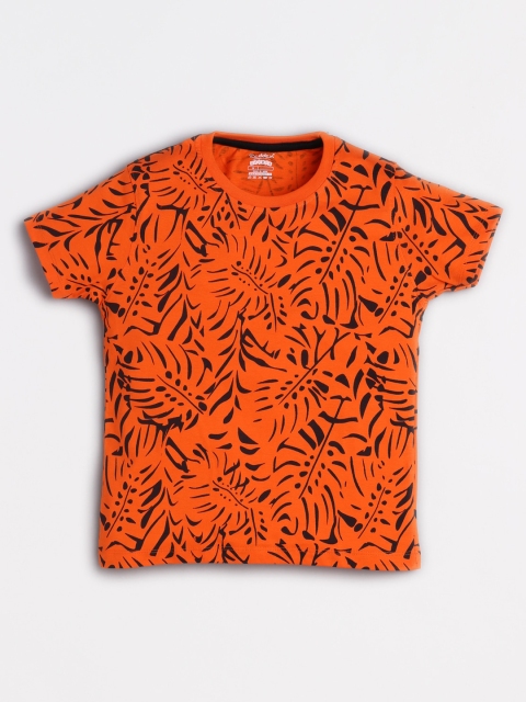 

Redden Boys Orange Printed Round Neck T-shirt