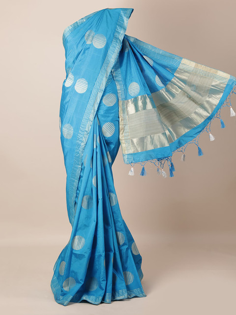 

Pothys Blue Woven Design Saree