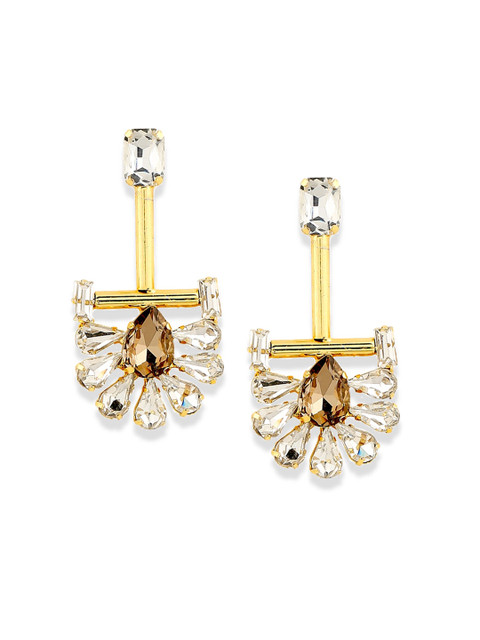 

Foxy Sperks Gold-Toned Contemporary Drop Earrings
