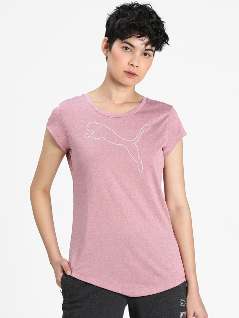 

Puma Women Pink Printed Active Heather Drycell Top