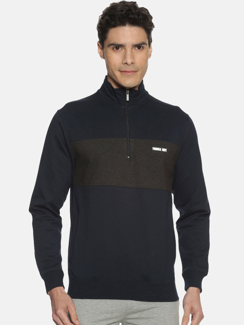 

Force NXT Men Navy Blue Colourblocked Sweatshirt