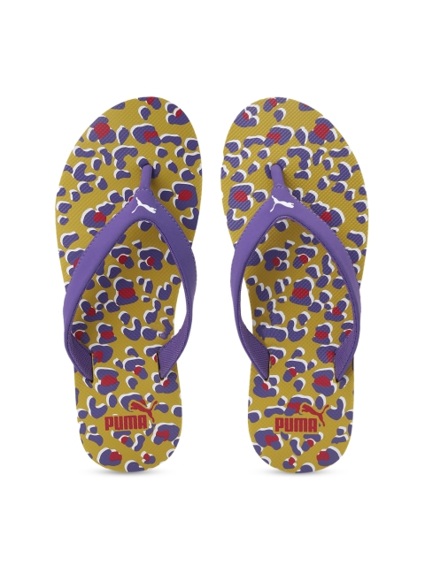 

Puma Women Yellow & Purple Printed Thong Flip-Flops