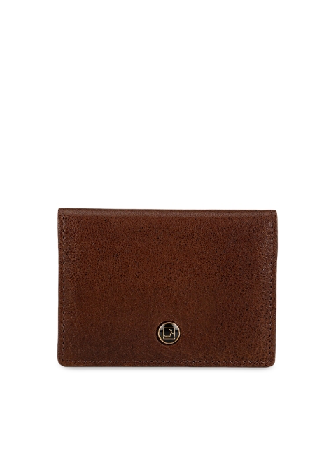 

Da Milano Men Brown Solid Leather Two Fold Wallet