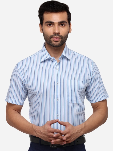 

JADE BLUE Men Blue Regular Fit Striped Casual Shirt