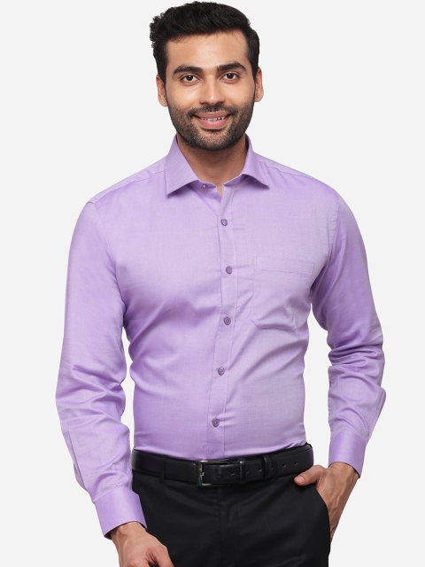 

JADE BLUE Men Purple Slim Fit Solid Casual Shirt