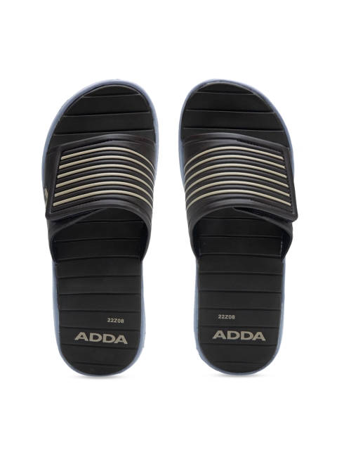 

Adda Men Brown & Beige Striped Sliders