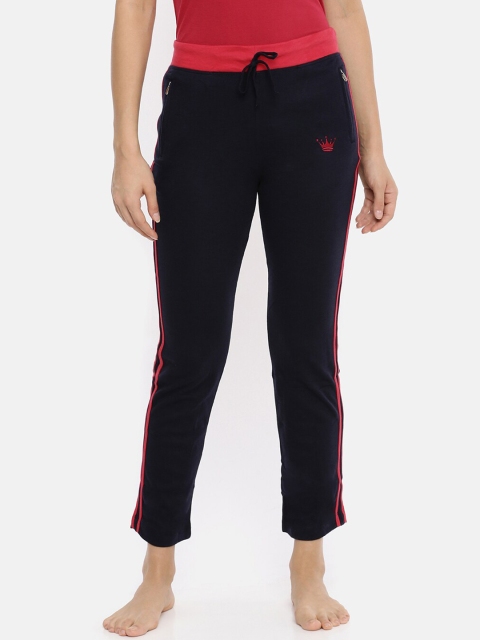

Red Rose Navy Blue Solid Trackpant