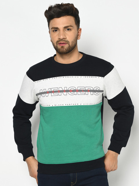 

Octave Men Green Printed Sweatshirt