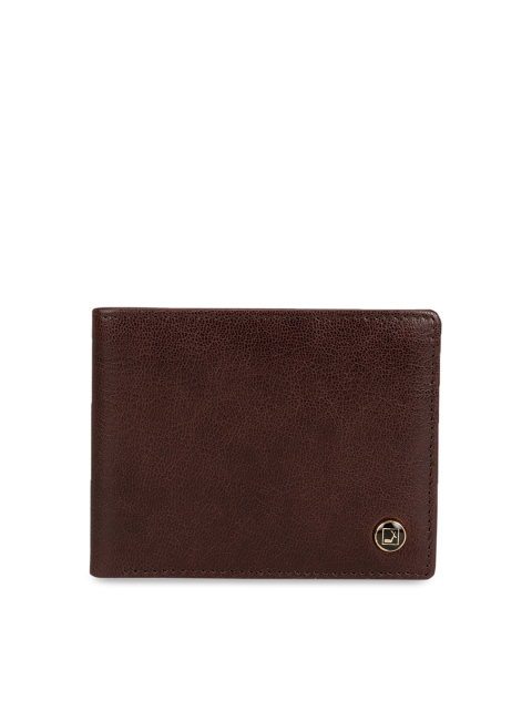 

Da Milano Men Brown Solid Leather Two Fold Wallet