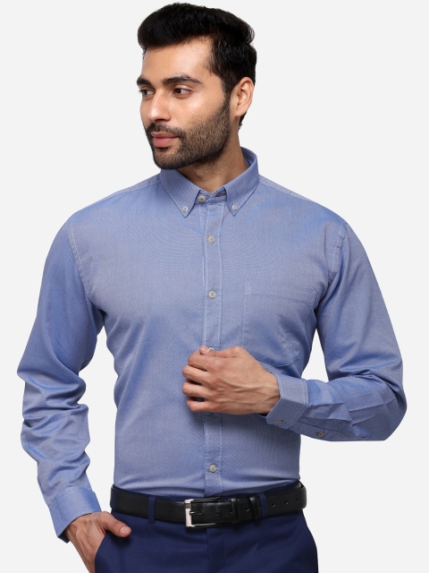 

JADE BLUE Men Turquoise Blue Tailored Fit Solid Casual Shirt