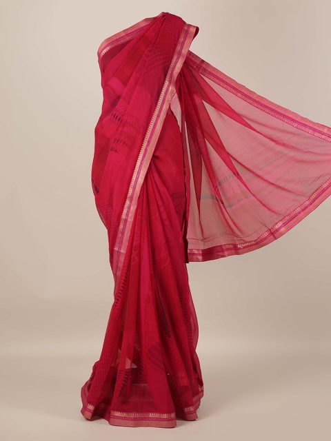 

Pothys Magenta Dyed Poly Georgette Saree