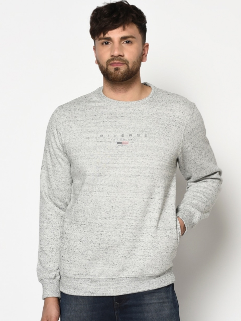 

Octave Men Grey Solid Sweatshirt