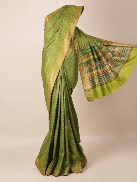

Pothys Green Woven Design Saree