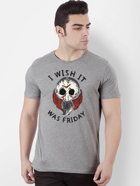 

Free Authority Men Grey Printed Round Neck T-shirt