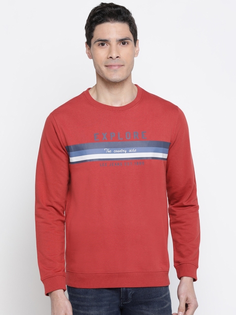 

Lee Men Rust Printed Sweatshirt