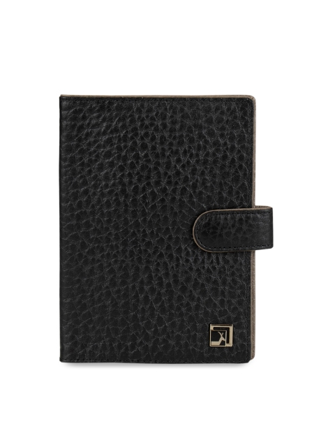 

Da Milano Men Black & Grey Colourblocked Two Fold Leather Wallet
