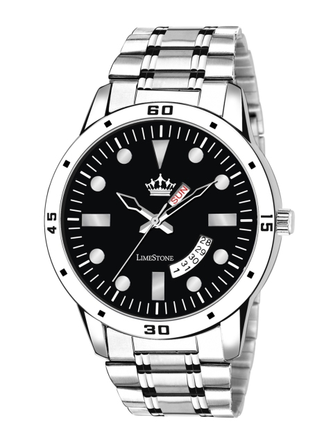 

MONTVITTON Men Black & Silver-Toned Analogue Watch MV2942