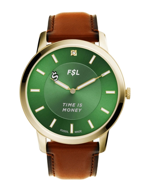 

Fossil Men Green & Brown Analogue Watch LE1104