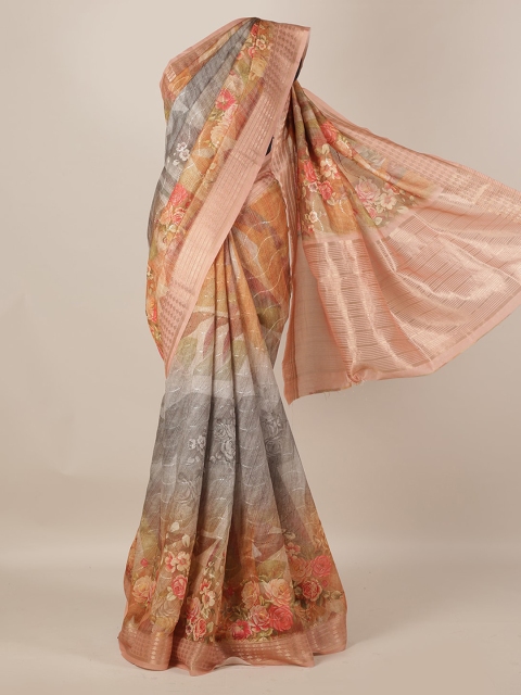 

Pothys Grey & Beige Jute Silk Woven Design Saree