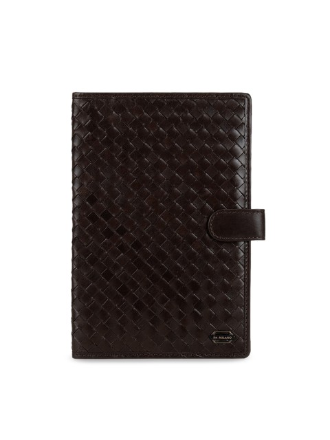 

Da Milano Men Brown Textured Leather Two Fold Wallet