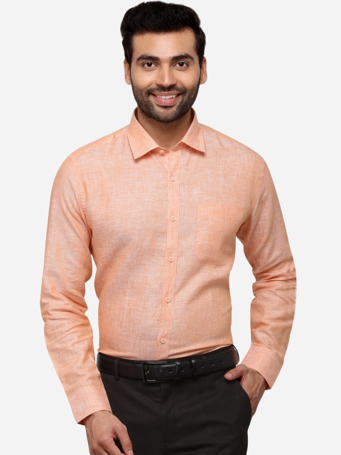 

JADE BLUE Men Orange Regular Fit Solid Casual Shirt