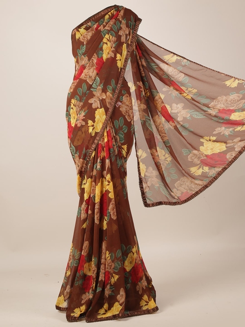 

Pothys Multicoloured Printed Poly Georgette Saree, Multi