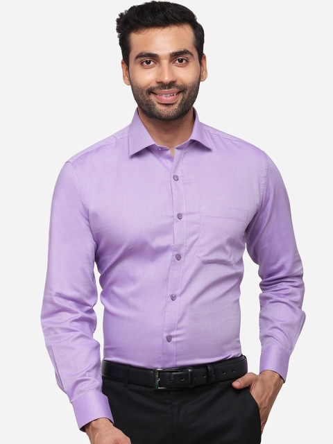 

JADE BLUE Men Lavender Slim Fit Solid Formal Shirt