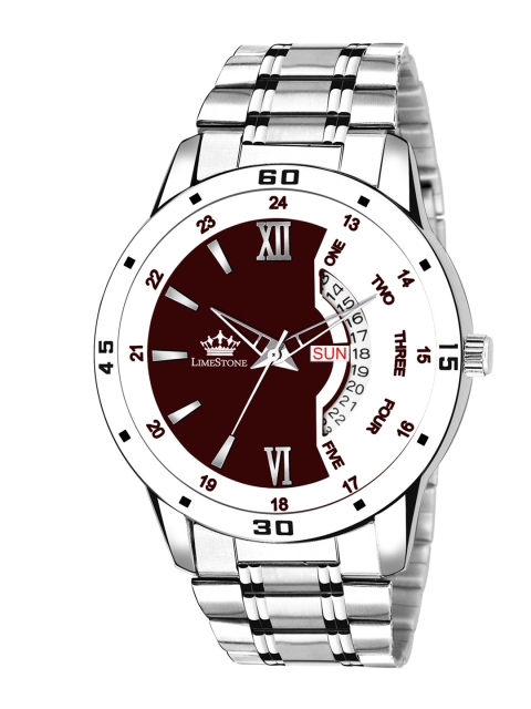

MONTVITTON Men Brown & Silver-Toned Analogue Watch MV2884