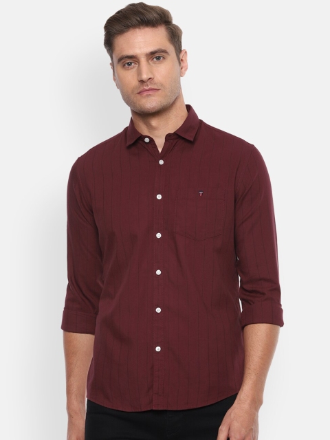 

Louis Philippe Jeans Men Maroon Slim Fit Solid Casual Shirt