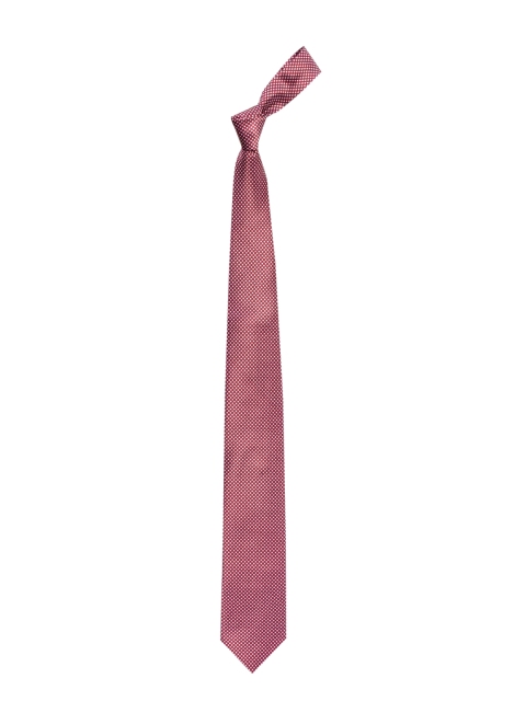 

BuckleUp Red & White Woven Design Broad Tie