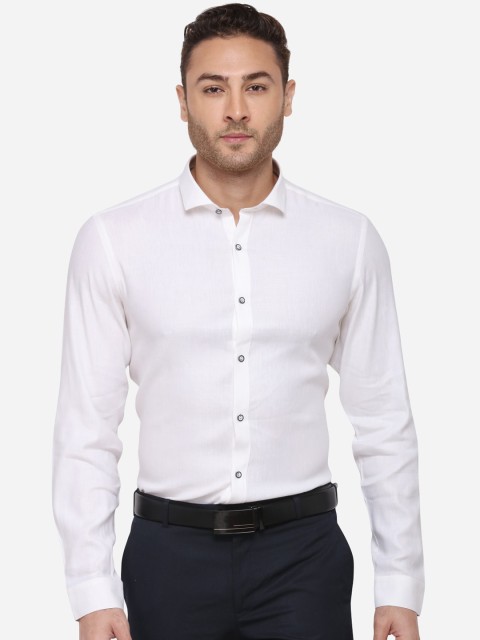 

JB STUDIO Men White Slim Fit Solid Formal Shirt