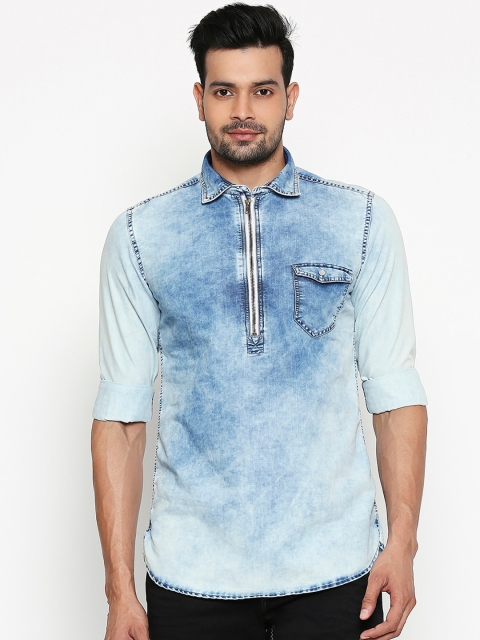 

Lawman pg3 Men Blue Slim Fit Faded Casual Shirt