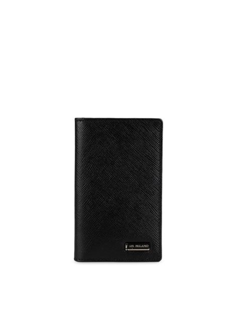 

Da Milano Men Black Solid Two Fold Wallet